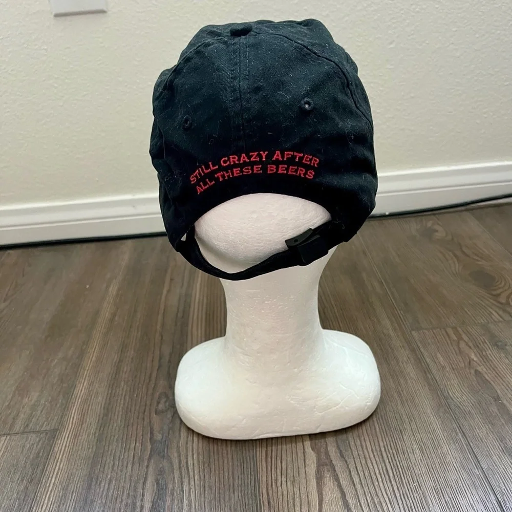 Beer label baseball cap with bottle opener